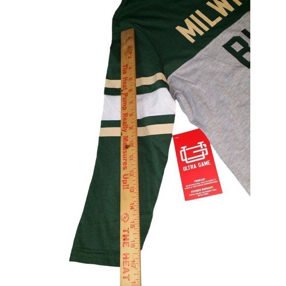 NBA Ultra‎ Game Tshirt Women Sz M Milwaukee Bucks 3/4 Sleeve Sportswear NWT - Picture 4 of 7